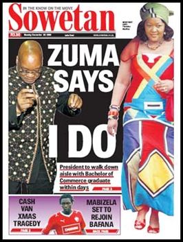 Zuma weds one of his many wives